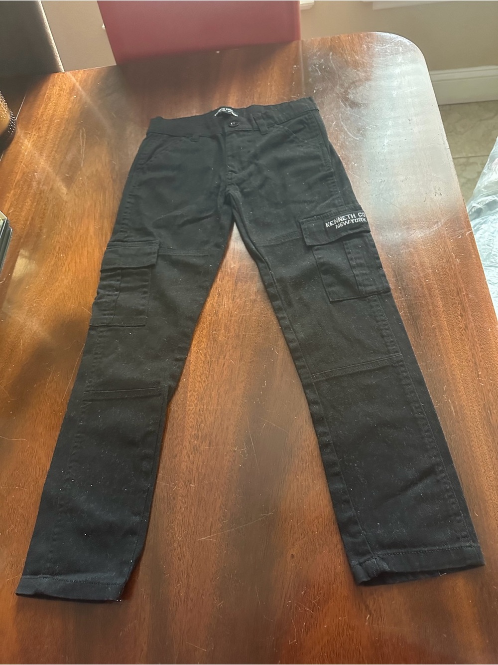 Kenneth Cole Black Boys Slim Fit Cargo Pants